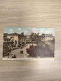 Ancienne carte postale Lyon Gare Perrache Hôtel Terminus couleur vintage
