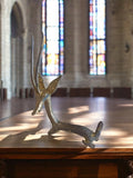 Sculpture africaine antilope bronze patiné style art tribal déco