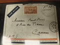 Lettre aérienne Maroc 80c 1938 timbre Fès Batha Cannes philatélie avion