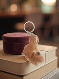 Porte-clés ancien écureuil peluche vintage rétro accessoire d’occasion