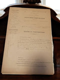 Document administratif ancien Marseille 1935 rapport Ponts et Chaussées vintage