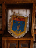 Fanion vintage ASPTT ancien blason bleu or, écusson rétro sport