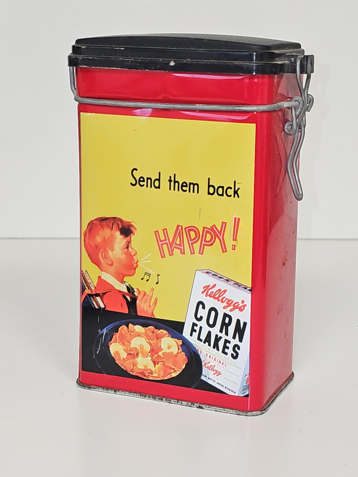 Boîte publicitaire rétro Kellogg's ancienne, boîte à céréales vintage collection