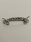 Broche ancienne rétro XIXe, strass vintage, bijou de collection pour amateur