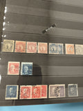Lot anciens timbres oblitérés Suède collection philatélie, portraits et couleurs