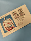 Ancienne enveloppe FDC Monaco Europa 1963 timbres premier jour, illustration col