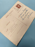 Ancienne carte postale France 1940 timbre Marianne philatélie vintage déco