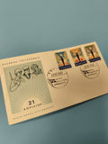 Enveloppe premier jour d?émission FDC Grèce 21 avril timbres illustrés (Ref 10)