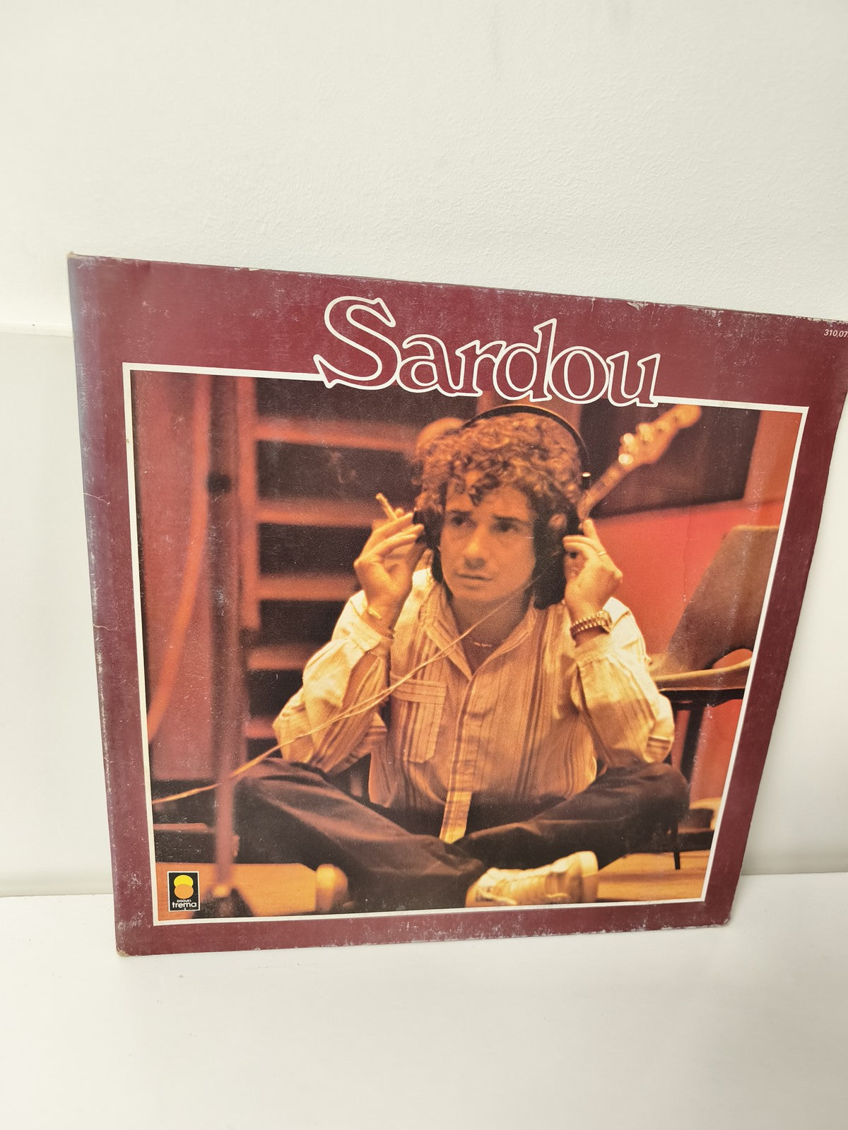 Vinyle 33T ancien Michel Sardou, disque rétro collection musique française vinta