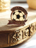 Pin's vintage football Valenciennois doré ballon soccer badge rétro