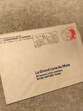 Lettre affranchie Marianne 1985 cachet Olivet philatélie Le Grand Livre du Mois