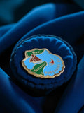 Pin's émaillé Brest Roscanvel 92 vintage, badge ancien forme carte, années 90