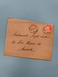 Lettre ancienne timbrée Marseille 1953 cachet postal enveloppe manuscrite (Ref 3
