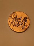 Médaille athlétisme course relief doré coureurs sport récompense