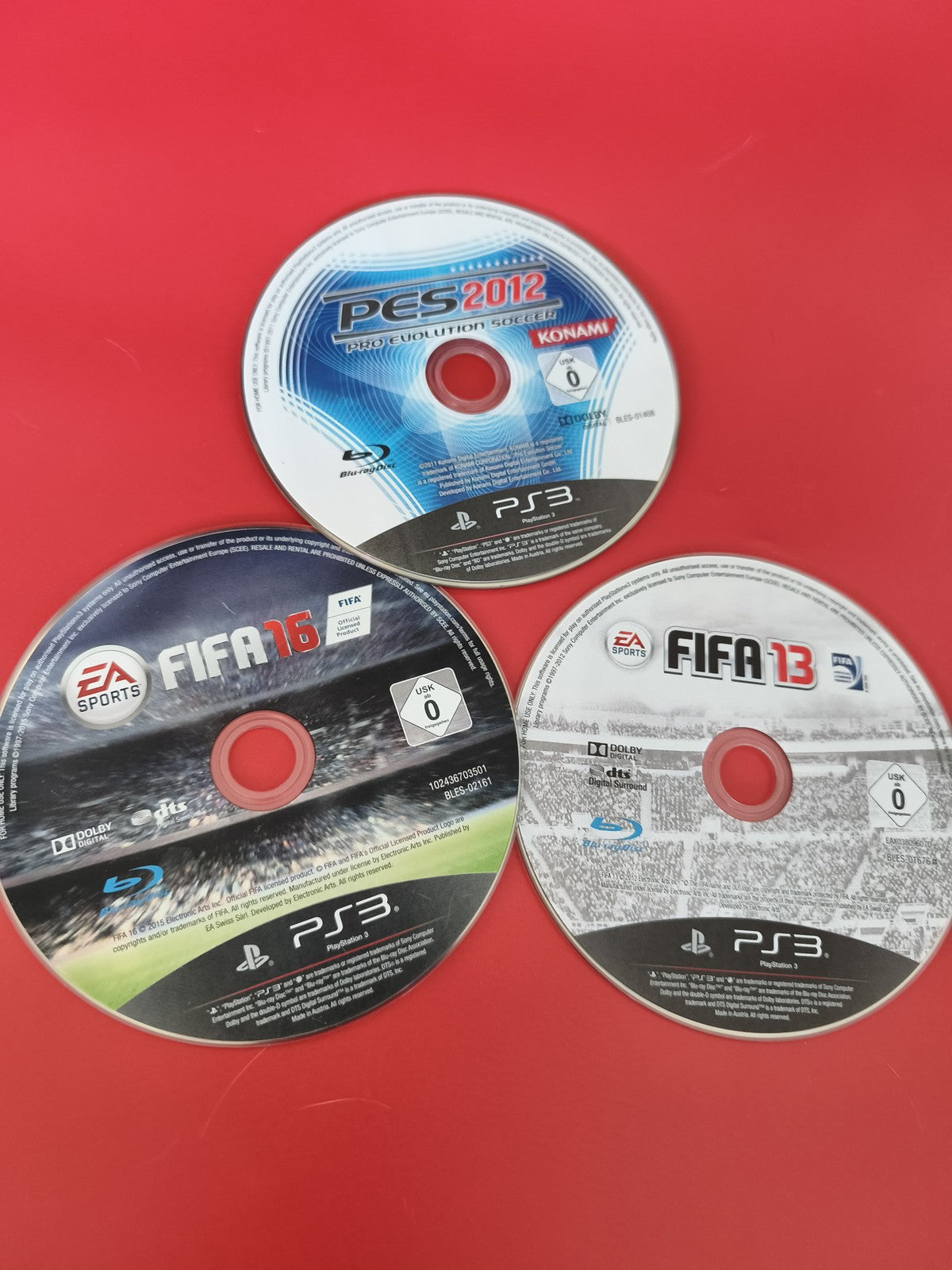 Lot 3 jeux PS3 Fifa PES disque seul pour console Playstation 3 occasion