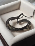 Bracelet vintage tressé marron perles métal aspect ancien rétro bijou fantaisie
