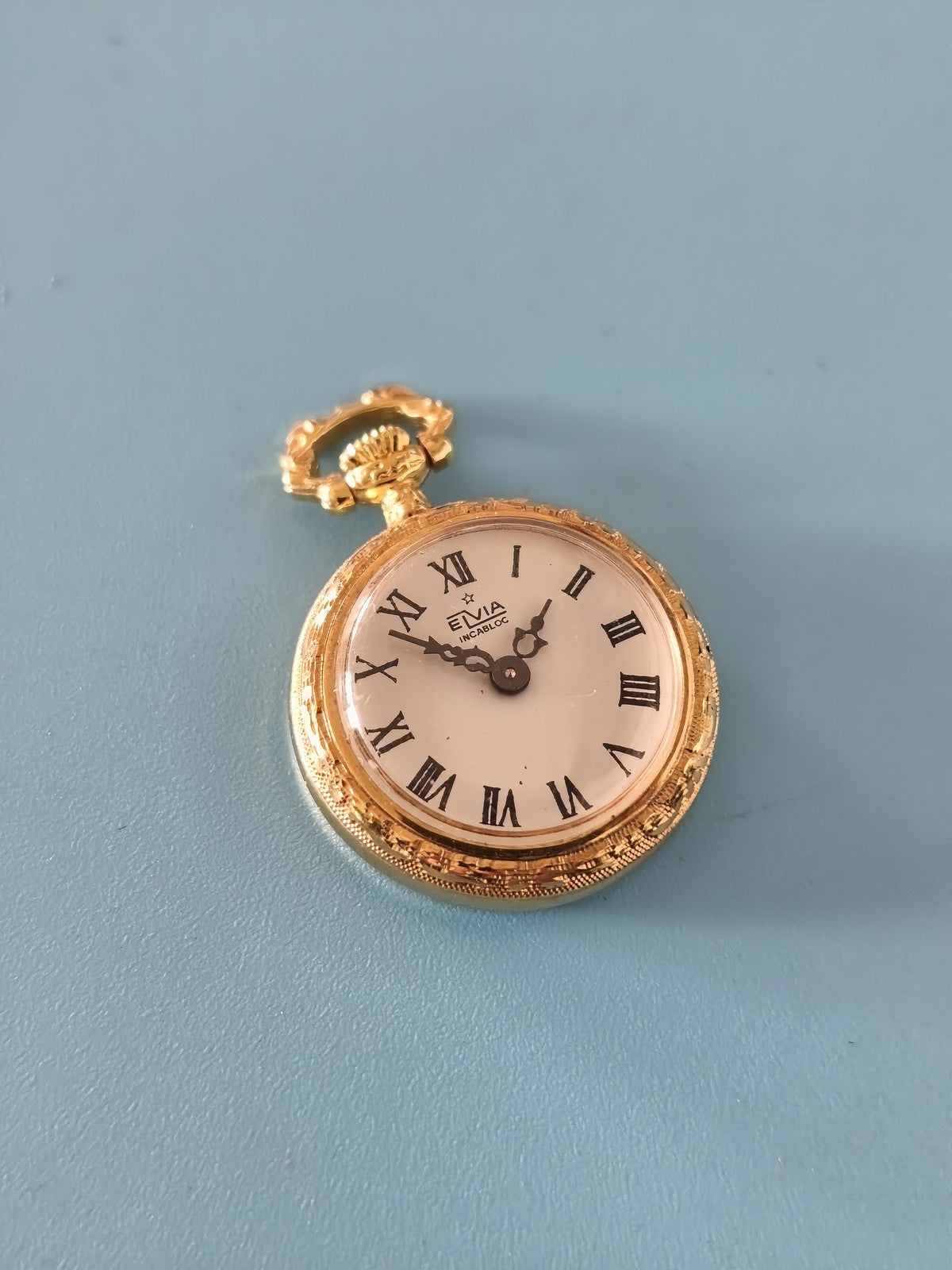 Montre de poche ancienne Elvia vintage rétro petite taille collection gousset