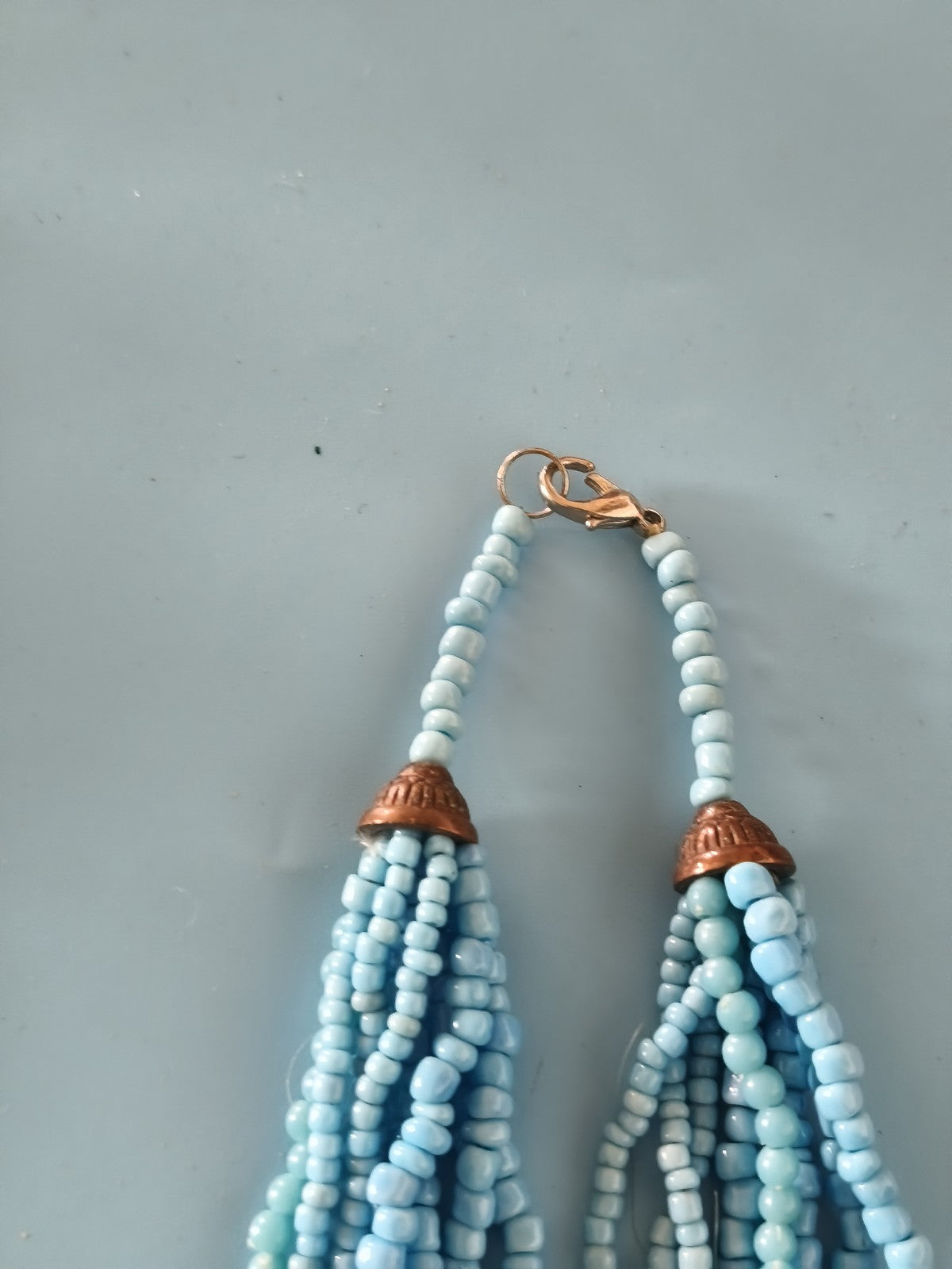 Collier multirangs turquoise élégant, bijou fantaisie femme, accessoire tendance