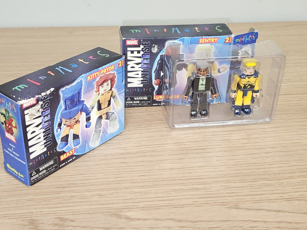 Figurines miniMates X-Men set 13 Cyclope Emma Frost Kitty Pryde Beast Marvel lot
