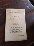 Livret propagande Parti Communiste Français dossier n°2 vintage école