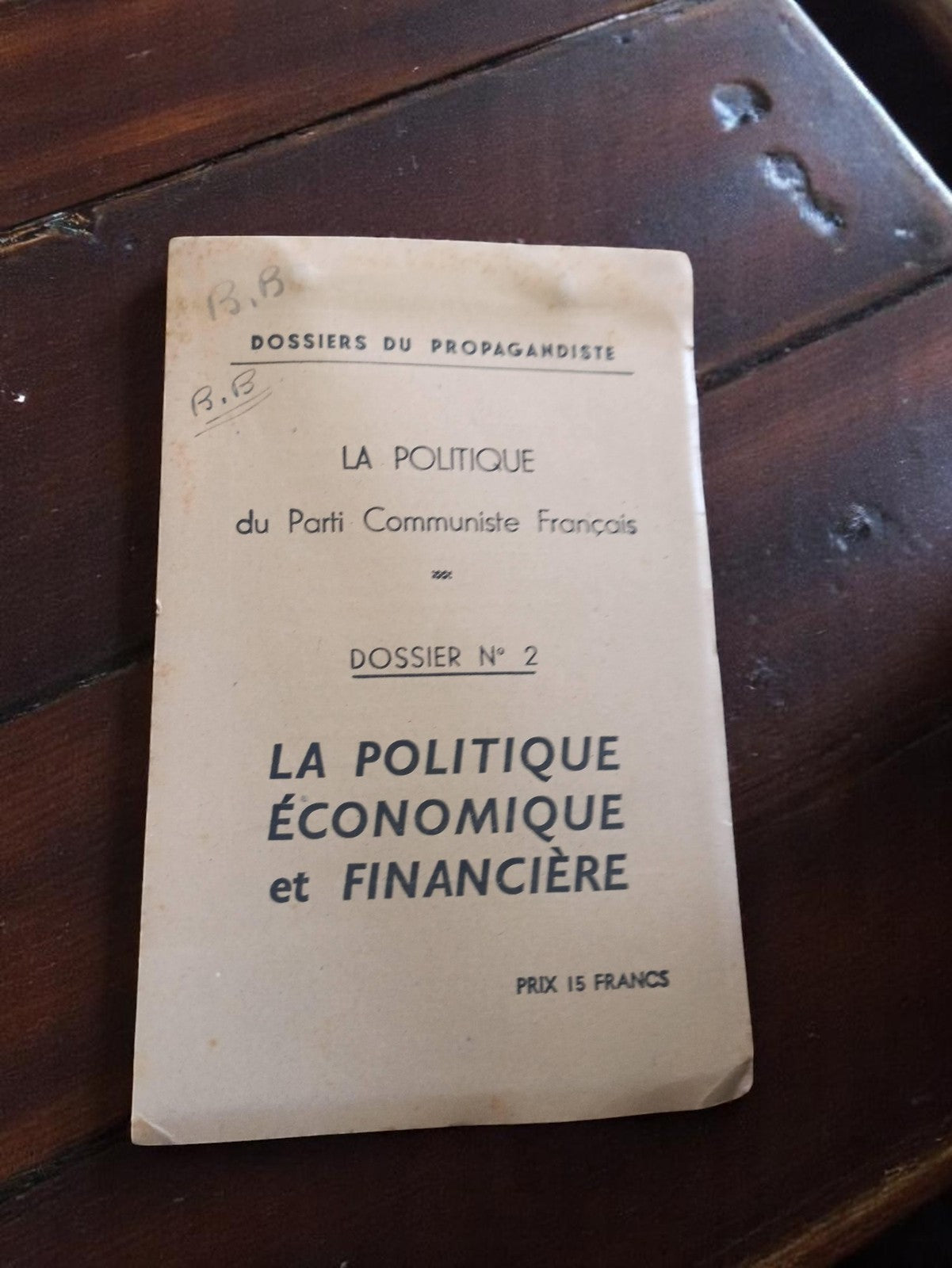 Livret propagande Parti Communiste Français dossier n°2 vintage école