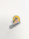 Pin's rétro Mentos ancien, badge publicitaire vintage collection années 90 rare