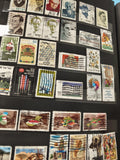 Lot anciens timbres oblitérés Israël philatélie, motifs variés collection