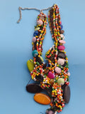 Collier rétro vintage, large bijou fantaisie ancien, accessoire statement origin