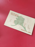 Carte radio Alaska KL7FKL FAA Big Delta Delta Junction visuel vert et beige