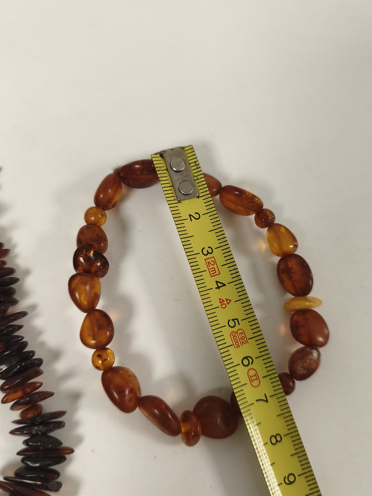 Parure collier bracelet ambre véritable Baltique Pologne miel cognac