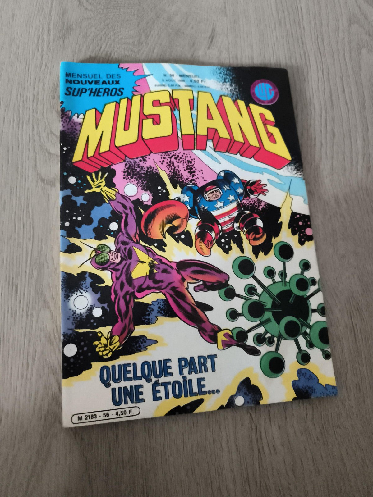 Comic ancien Mustang n°56 super-héros Lug vintage années 80 France