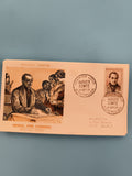 Lettre premier jour Auguste Comte 1957 FDC timbre 35c Montpellier philatélie