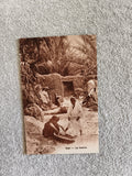Carte photo CPA 8030 La lessive scène village Afrique
