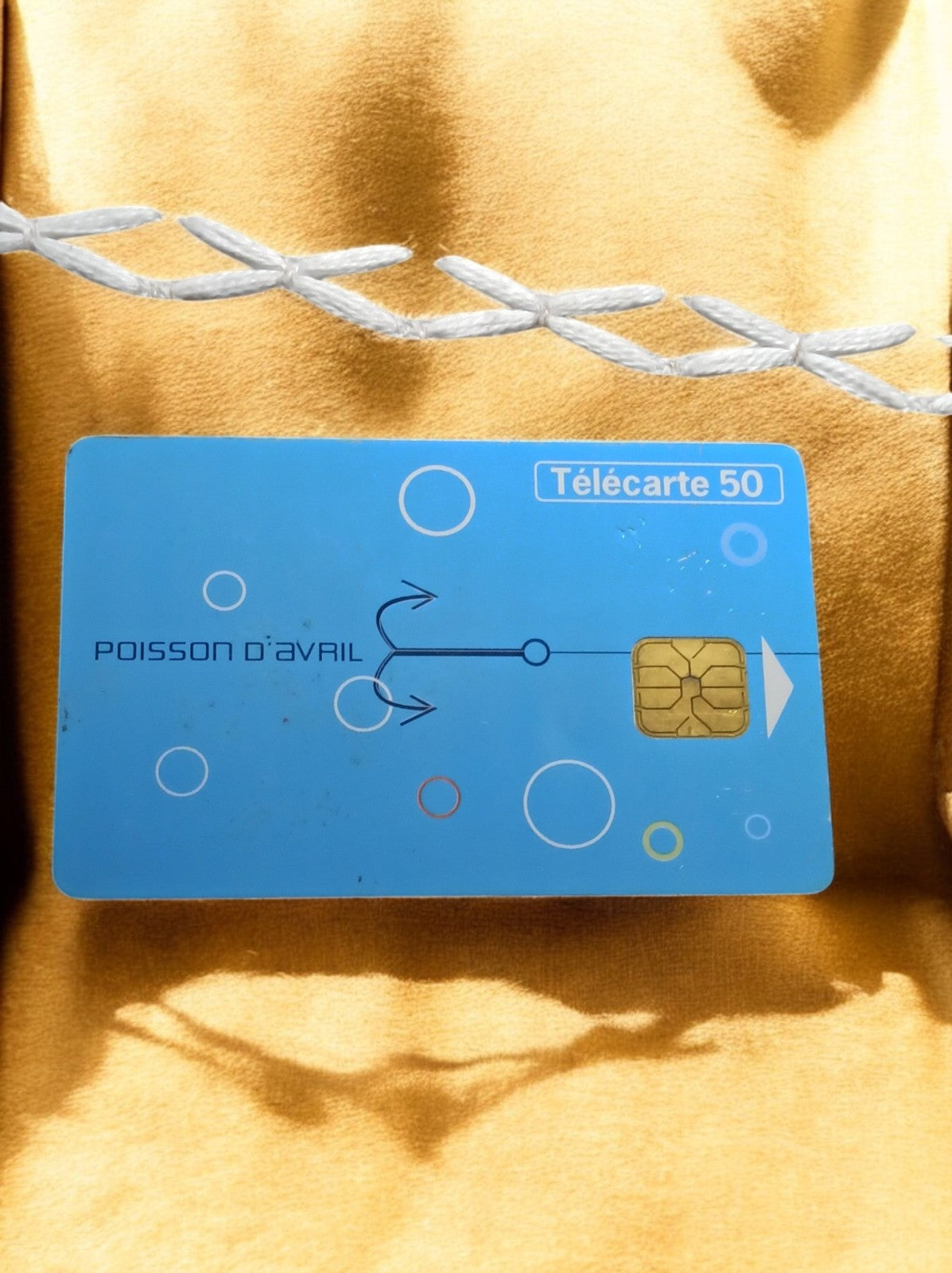 Télécarte 50 unités Poisson d’Avril rare carte téléphonique vintage bleue puce
