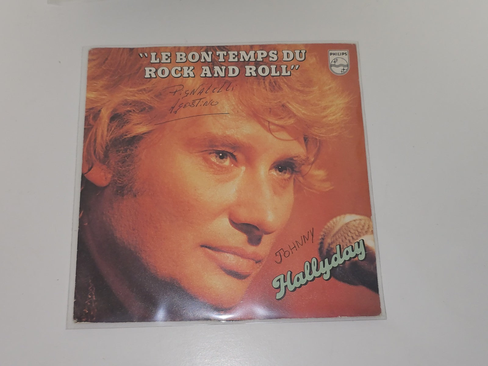 Vintage 45 tours ancien vinyle Johnny Hallyday rétro collection état soigné