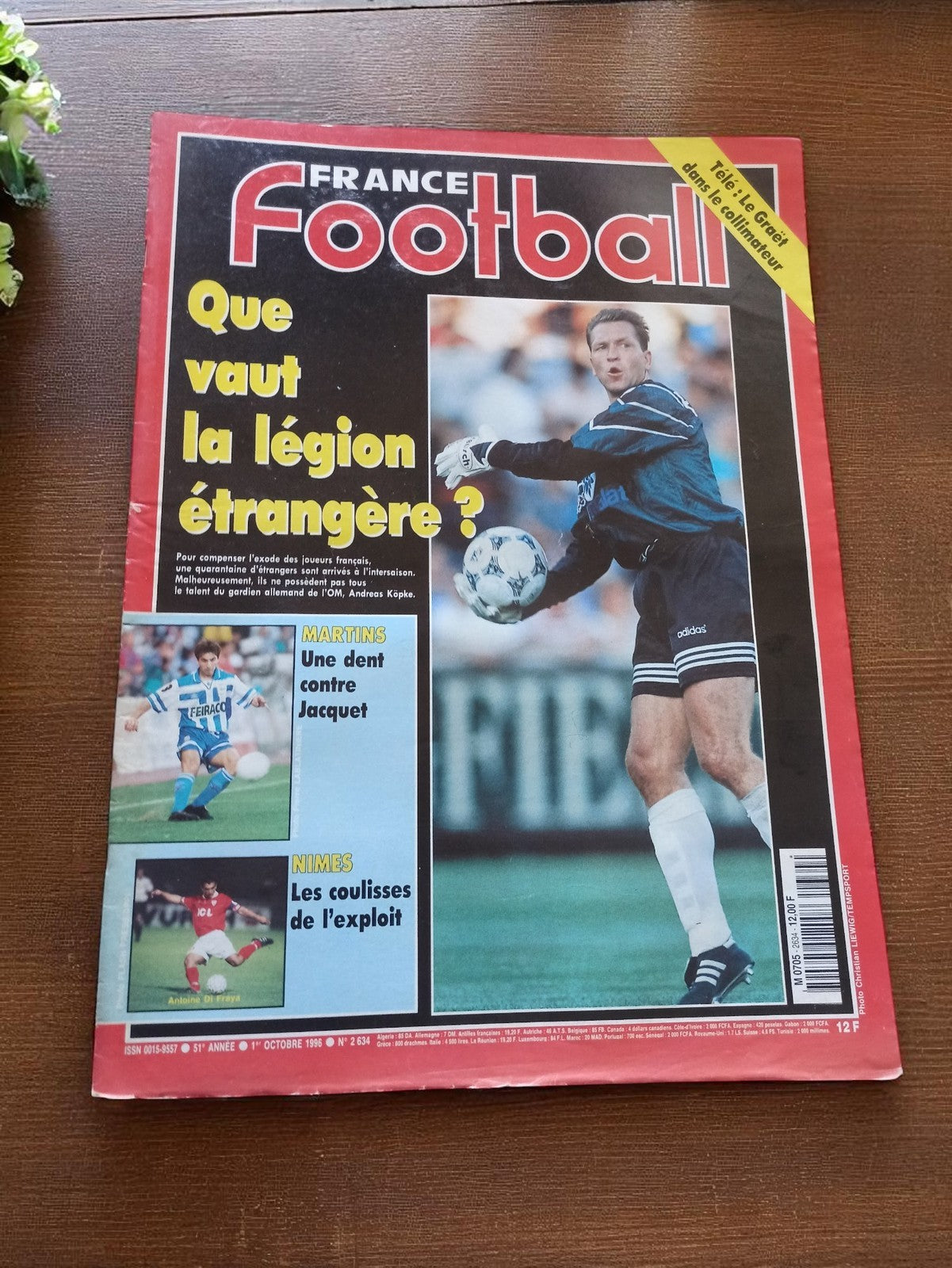Old France Football magazine 1996 vintage collector goalkeeper edition