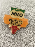 Pin's vintage Nestlé Milo Chicago Bulls NBA logo émaillé ancien basket (Ref 4)