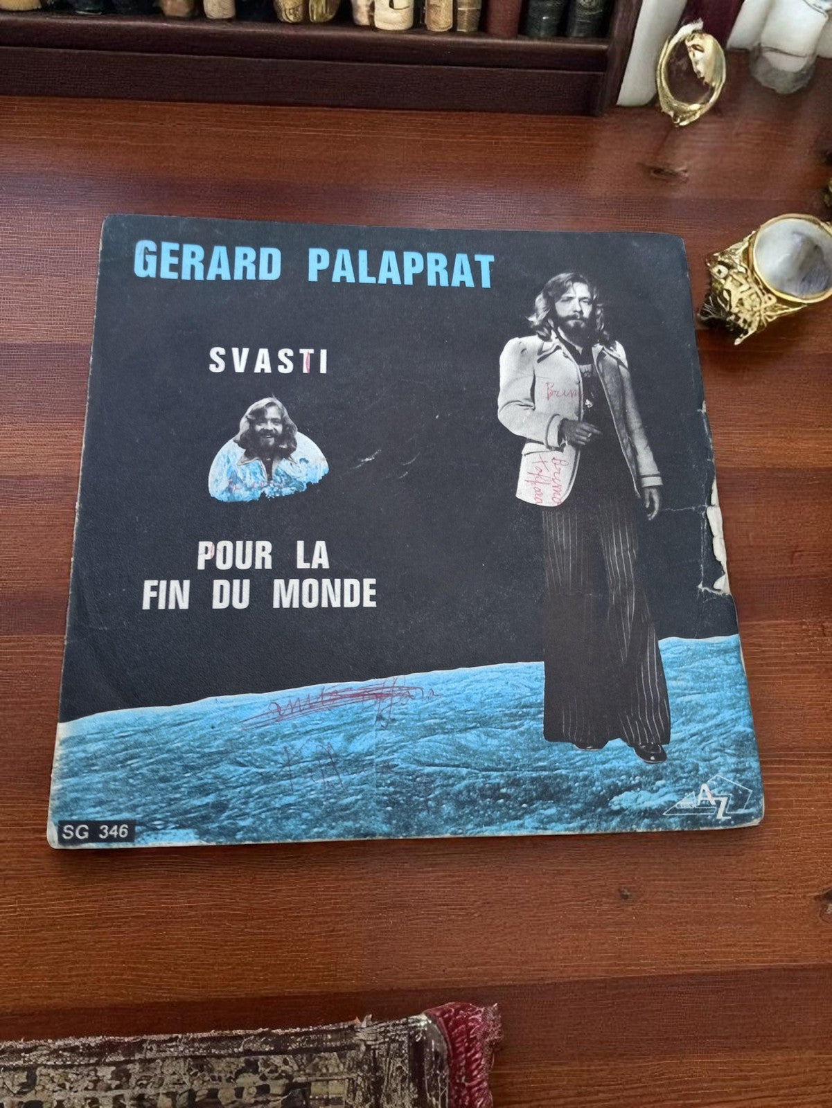 Vinyle 45T Gérard Palaprat Svasti Pour la fin du monde vintage années 70