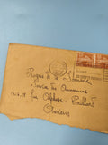 Ancienne enveloppe oblitérée 1929 philatélie Amiens rare timbres vintage