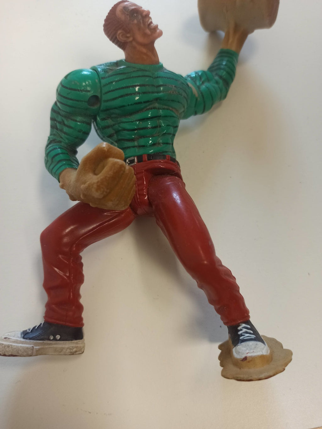 Figurine Sandman vintage Spider-Man Flip 'N Trap rétro vert rouge loose