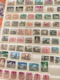 Lot anciens timbres Hongrie Magyar Posta architecture paysages vintage philatéli