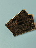 Vintage pin's loto ancien, forme ticket, collection rétro jeu de hasard