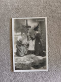 Carte photo CPA Charité scène religieuse Stebbing photographe