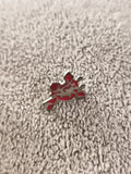 Pin's vintage motif crabe rouge, badge ancien, aspect métal émaillé (Ref 6)