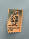 Timbre de charité France BCG tuberculose 100 Fr ange propagande philatélie (Ref
