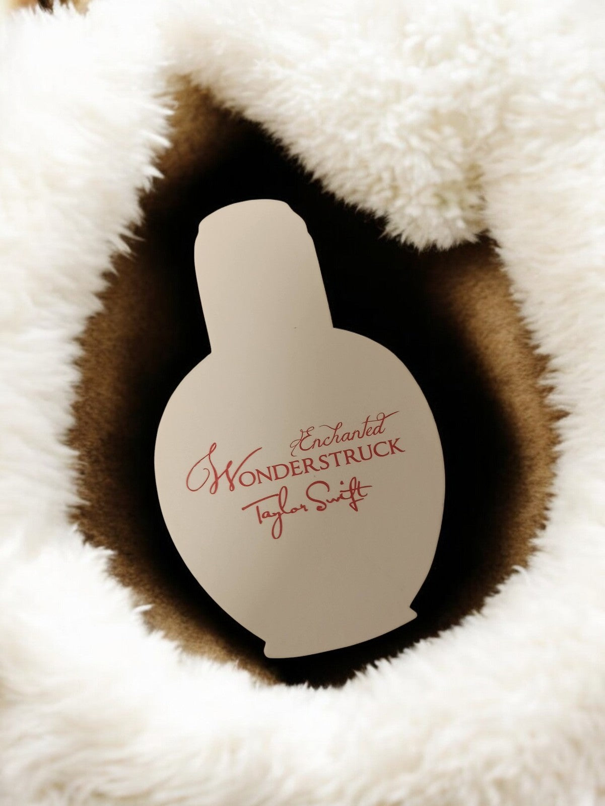 Carte publicitaire parfum Wonderstruck Taylor Swift vintage rétro