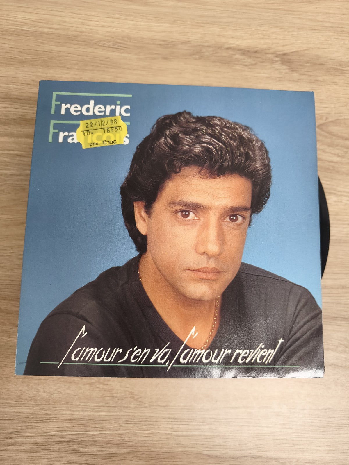 Vinyle 45 tours Frédéric François L'amour s'en va l'amour revient pochette bleue