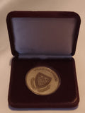 Médaille Ville de Magog blason, étui velours, récompense, commémorative