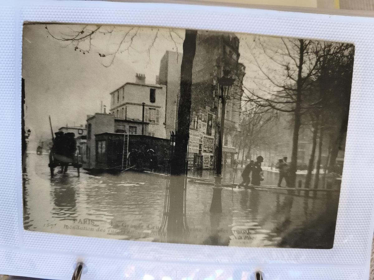 CPA Paris inondation Grande Crue Seine 1910 photo ancienne