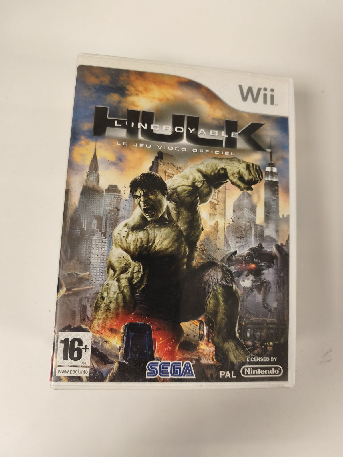 Boîte seule Nintendo Wii Hulk L'Incroyable ? Sans jeu ? Officiel Nintendo Sega P